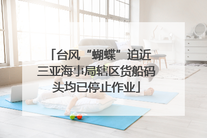 台风“蝴蝶”迫近 三亚海事局辖区货船码头均已停止作业