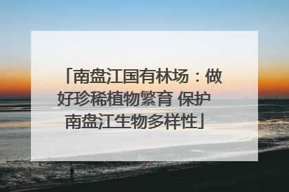 南盘江国有林场：做好珍稀植物繁育 保护南盘江生物多样性