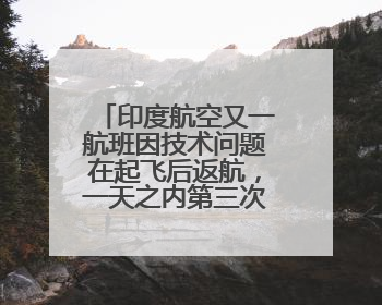 印度航空又一航班因技术问题在起飞后返航，一天之内第三次因“技术问题”返航