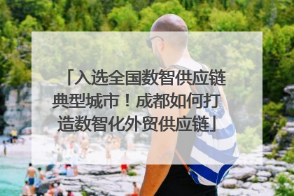 入选全国数智供应链典型城市！成都如何打造数智化外贸供应链