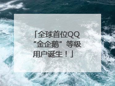 全球首位QQ“金企鹅”等级用户诞生！