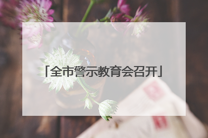 全市警示教育会召开