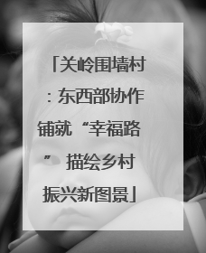 关岭围墙村：东西部协作铺就“幸福路” 描绘乡村振兴新图景