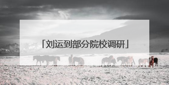 刘运到部分院校调研