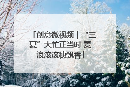 创意微视频｜“三夏”大忙正当时 麦浪滚滚穗飘香