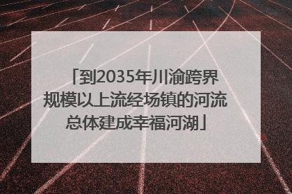到2035年川渝跨界规模以上流经场镇的河流总体建成幸福河湖