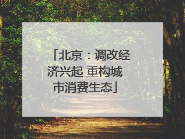 北京：调改经济兴起 重构城市消费生态