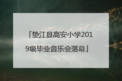 垫江县高安小学2019级毕业音乐会落幕