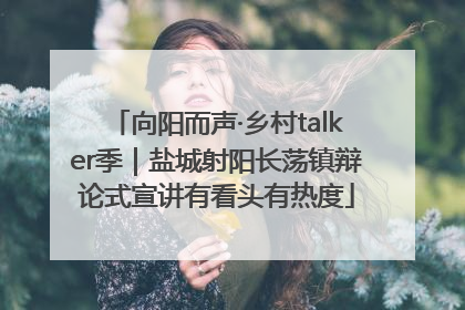 向阳而声·乡村talker季｜盐城射阳长荡镇辩论式宣讲有看头有热度