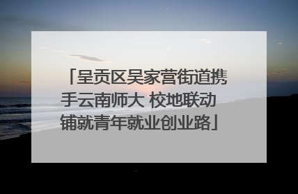呈贡区吴家营街道携手云南师大 校地联动铺就青年就业创业路