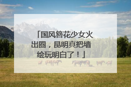 国风簪花少女火出圈，昆明真把墙绘玩明白了！