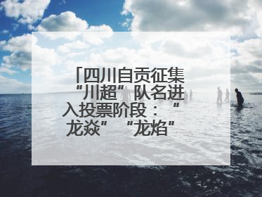 四川自贡征集“川超”队名进入投票阶段：“龙焱”“龙焰”暂居一二名