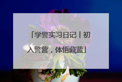 学警实习日记丨初入警营，体悟藏蓝