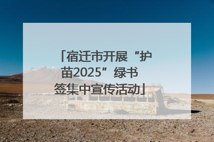 宿迁市开展“护苗2025”绿书签集中宣传活动