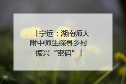 宁远：湖南师大附中师生探寻乡村振兴“密码”