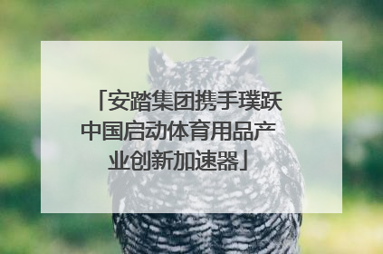 安踏集团携手璞跃中国启动体育用品产业创新加速器