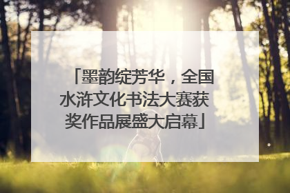 墨韵绽芳华，全国水浒文化书法大赛获奖作品展盛大启幕