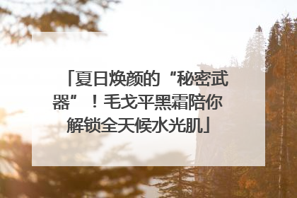 夏日焕颜的“秘密武器”！毛戈平黑霜陪你解锁全天候水光肌