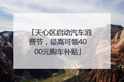 天心区启动汽车消费节，最高可领4000元购车补贴