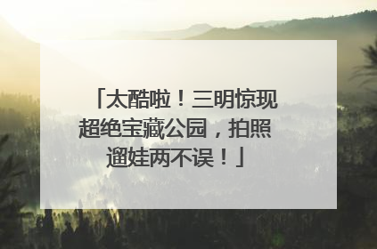 太酷啦！三明惊现超绝宝藏公园，拍照遛娃两不误！