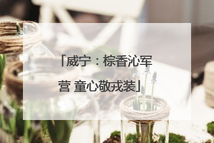 威宁：棕香沁军营 童心敬戎装