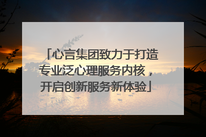心言集团致力于打造专业泛心理服务内核，开启创新服务新体验