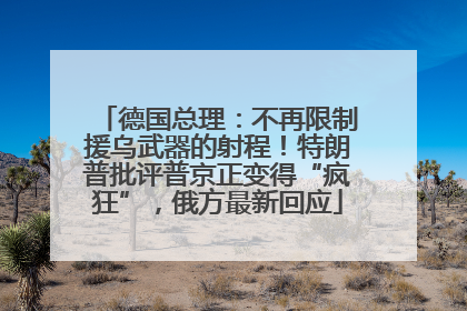 德国总理：不再限制援乌武器的射程！特朗普批评普京正变得“疯狂”，俄方最新回应
