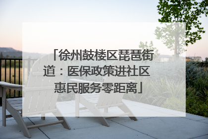 徐州鼓楼区琵琶街道：医保政策进社区 惠民服务零距离