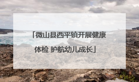 微山县西平镇开展健康体检 护航幼儿成长
