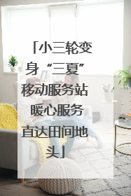 小三轮变身“三夏”移动服务站 暖心服务直达田间地头