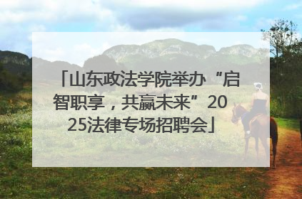 山东政法学院举办“启智职享，共赢未来”2025法律专场招聘会