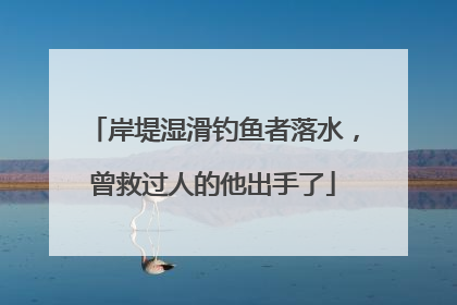 岸堤湿滑钓鱼者落水，曾救过人的他出手了