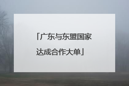 广东与东盟国家达成合作大单
