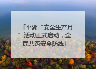 平湖“安全生产月”活动正式启动，全民共筑安全防线