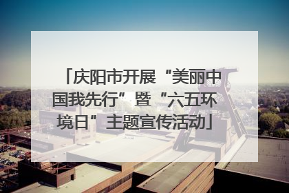 庆阳市开展“美丽中国我先行”暨“六五环境日”主题宣传活动