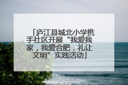 庐江县城北小学携手社区开展“我爱我家，我爱合肥，礼让文明”实践活动