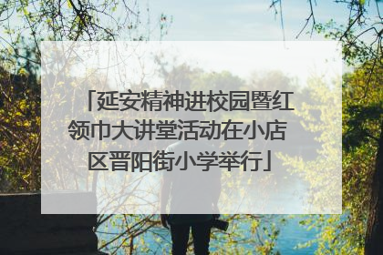 延安精神进校园暨红领巾大讲堂活动在小店区晋阳街小学举行