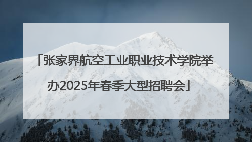 张家界航空工业职业技术学院举办2025年春季大型招聘会