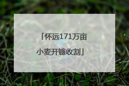 怀远171万亩小麦开镰收割