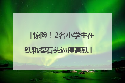 惊险！2名小学生在铁轨摆石头逼停高铁