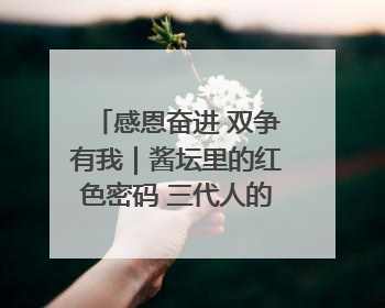 感恩奋进 双争有我｜酱坛里的红色密码 三代人的家国情怀