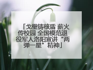 戈壁铸核盾 薪火传校园 全国模范退役军人洛阳宣讲“两弹一星”精神