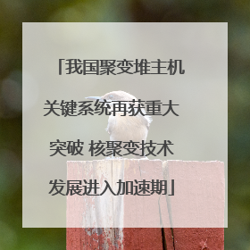 我国聚变堆主机关键系统再获重大突破 核聚变技术发展进入加速期