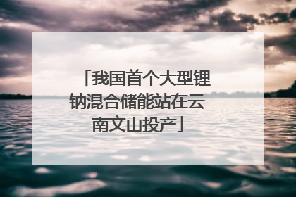我国首个大型锂钠混合储能站在云南文山投产