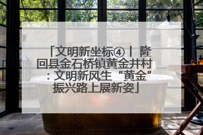 文明新坐标④丨 隆回县金石桥镇黄金井村：文明新风生“黄金” 振兴路上展新姿
