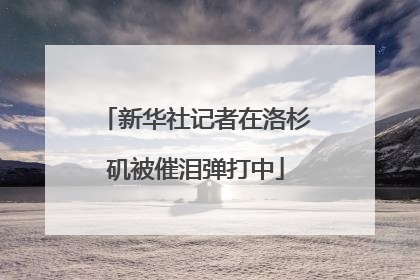 新华社记者在洛杉矶被催泪弹打中