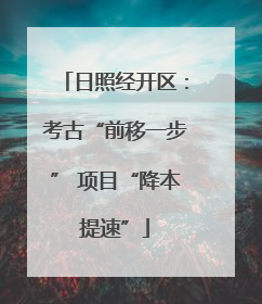 日照经开区：考古“前移一步” 项目“降本提速”