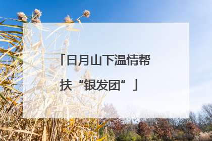 日月山下温情帮扶“银发团”