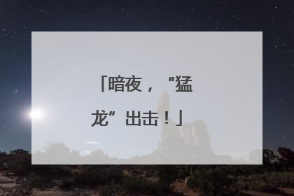 暗夜，“猛龙”出击！