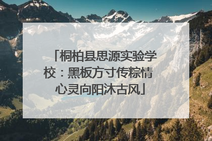 桐柏县思源实验学校：黑板方寸传粽情 心灵向阳沐古风